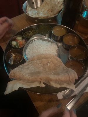 Vegan thali!   at Saravanaa Bhavan - Sankt Eriksgatan in Stockholm
