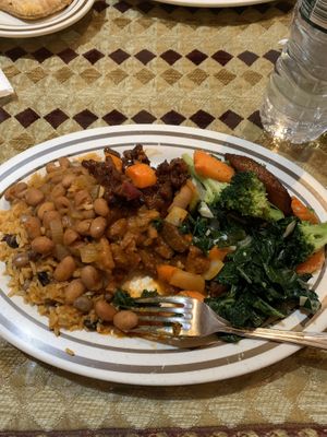 BBQ Ribs, Spanish Chikn, rice, beans, greens, and veggies  at Nyack Main Essentials in Nyack