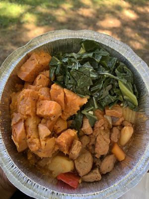 Chicken curry with sweet potatoes and greens. 😋  at Nyack Main Essentials in Nyack