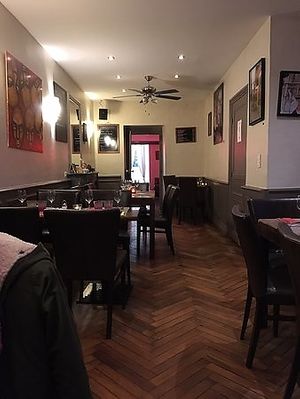 inside the restaurant at Le Globe in Quimper