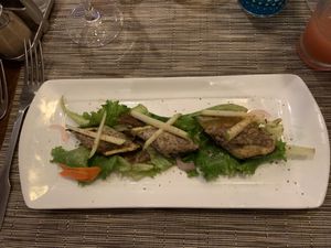 Courgette farcie au chèvre  at Le Globe in Quimper