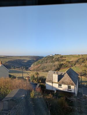 View from the window at Michael House in Tintagel