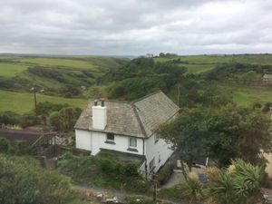 Beautiful view from my room
 at Michael House in Tintagel