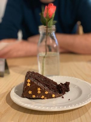 The most delicious chocolate cake in the land   at Alternatively Vegan in Pudsey
