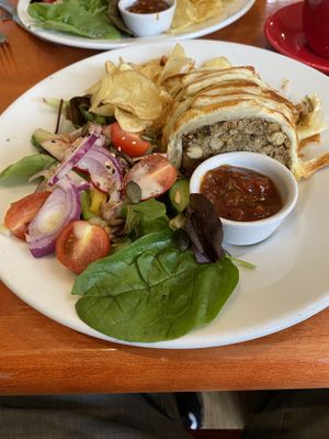 Vegan wellington, delicious . at Grassroots Cafe in Ilfracombe