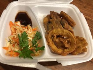 vegan tempura  at Vinayaga in Stuttgart