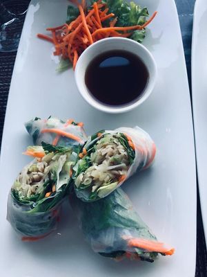Fresh spring rolls at Avantika in Panama City