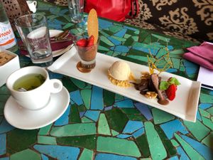 Vegan dessert at Zanzibar in Santiago