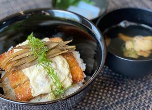 Japanese Cutlet Bowl Meal  at Oribio in Tottori