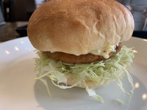 Tartar burger!  at Oribio in Tottori