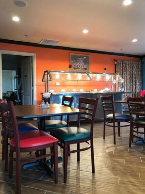 Seating area at Govinda's Cafe in Las Vegas