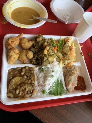 Buffett. Lentil soup is top notch at Govinda's Cafe in Las Vegas