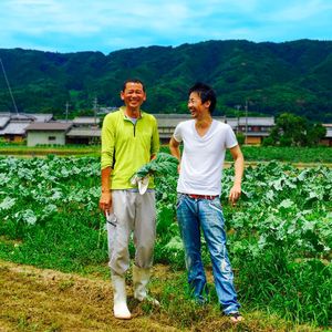 Organic farmers we love! at Haru Juice in Osaka