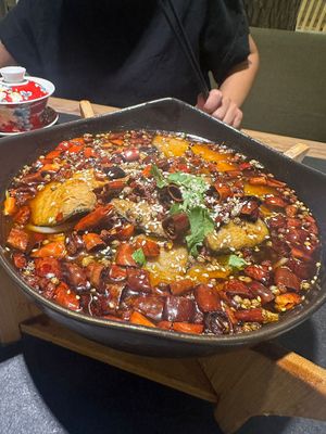 Not as spicy as it looks (skip the chilis if you're sensitive) at Tian Su Wu Jie in Xian