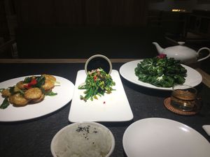 Nicely presented meals at Tian Su Wu Jie in Xian