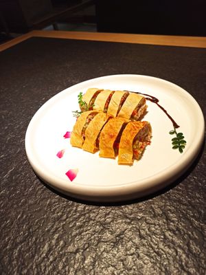 Tofu skin wraps at Tian Su Wu Jie in Xian