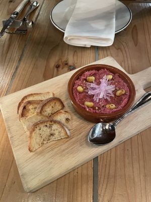 Beet hummus  at Rosy in Tokyo