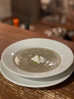 Today’s vegan soup, burdock potage  at Rosy in Tokyo