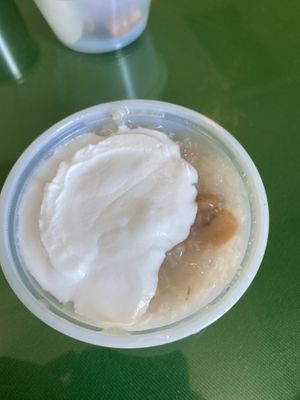 Rice and bean dessert with coconut cream  at Thanh Tinh Chay in San Diego