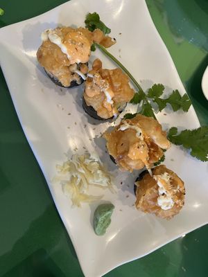 tempura sushi  at Thanh Tinh Chay in San Diego