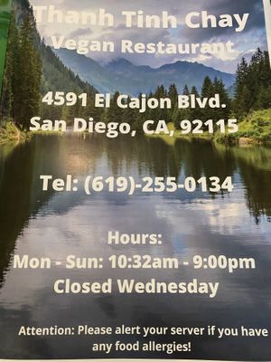 Huge menu!!!!  at Thanh Tinh Chay in San Diego