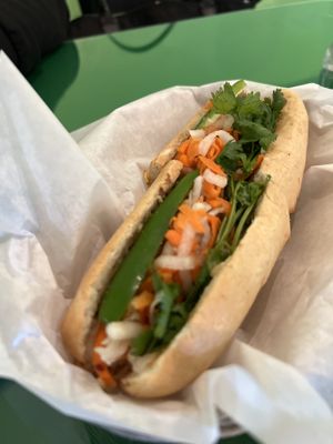 ‘Pulled pork’ banh mi  at Thanh Tinh Chay in San Diego