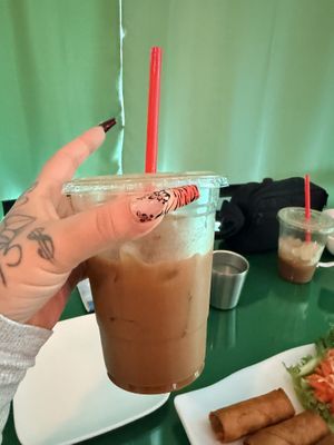 Vietnamese iced coffee   at Thanh Tinh Chay in San Diego