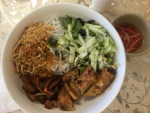 Very tasty noodle salad dish at Thanh Tinh Chay in San Diego