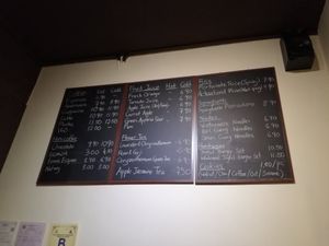 Menu at LN Fortunate Coffee in Ipoh