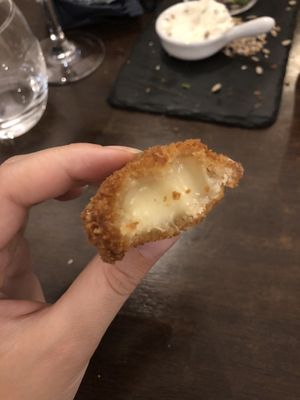 Inside of the mozzarella stick at Utopia in Nice