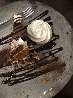 Chocolate cream cheese cake - pure heaven  at Utopia in Nice