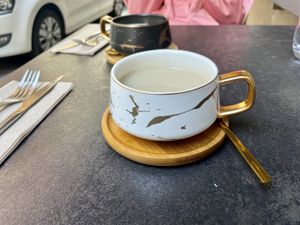 Vegan chai latte  at Utopia in Nice