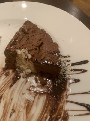 Chocolate and coconut tart  at Utopia in Nice