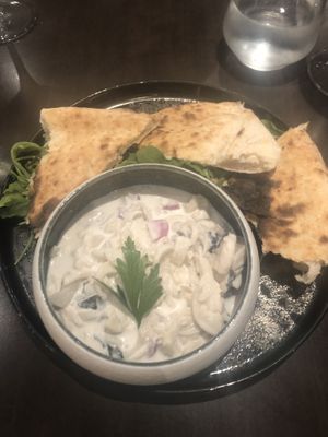 Coconut and focaccia   at Utopia in Nice