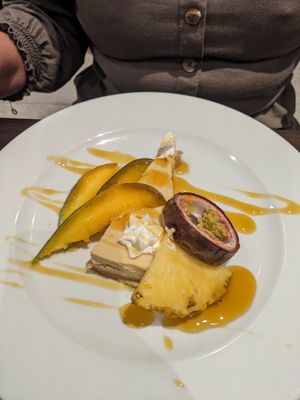 Exotic fruit cheesecake at Utopia in Nice