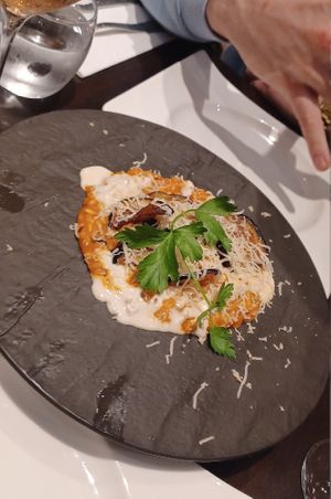 Aubergine risotto at Utopia in Nice