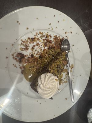 Chocolate Pistachio cheesecake   at Utopia in Nice
