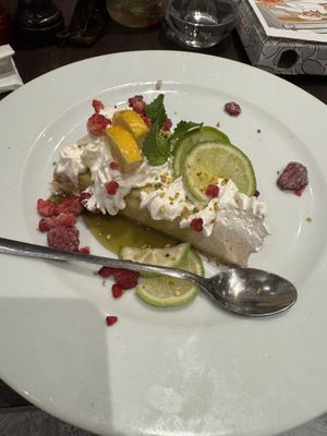 Vegan citron cheesecake (amazing!!)  at Utopia in Nice