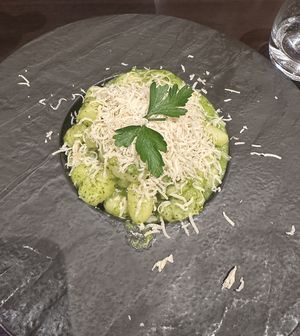 Basil pesto gnocchi   at Utopia in Nice