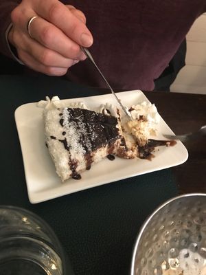 Chocolat banane cheese cake.  at Utopia in Nice