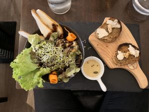 Salad with Camembert  at Utopia in Nice