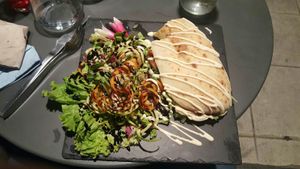 Sandwich pizza style at Utopia in Nice