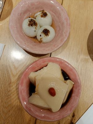 Both desserts also great but if you can only try one, take the sesame balls. at Chipoon in Tokyo