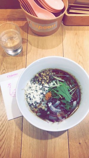 Spicy ramen with soy cheese at Chipoon in Tokyo