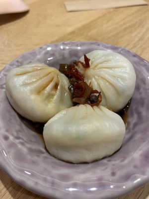 Vegan dumplings  at Chipoon in Tokyo