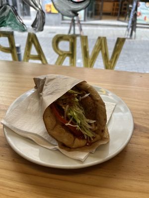 Pita falafel  at Greek and Shop in Madrid