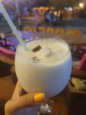 limonada de coco without milk, a bit too much ice at La Morena in Taganga