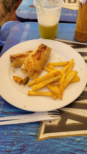 Wrap vegetariano at La Morena in Taganga