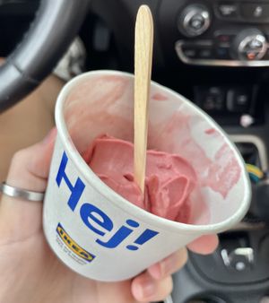 Strawberry soft ice  at IKEA in Schaumburg