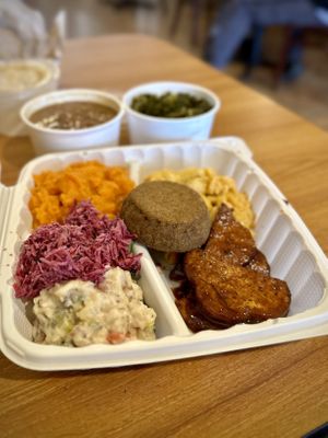Organic Soul Food Sampler Plate  at Stuff I Eat in Inglewood